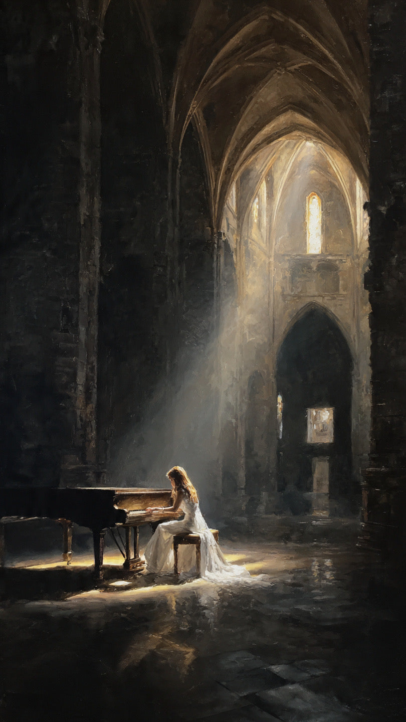 Solitude in Light: Requiem at the Ruined Abbey