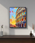 Vibrant Colosseum at Sunset