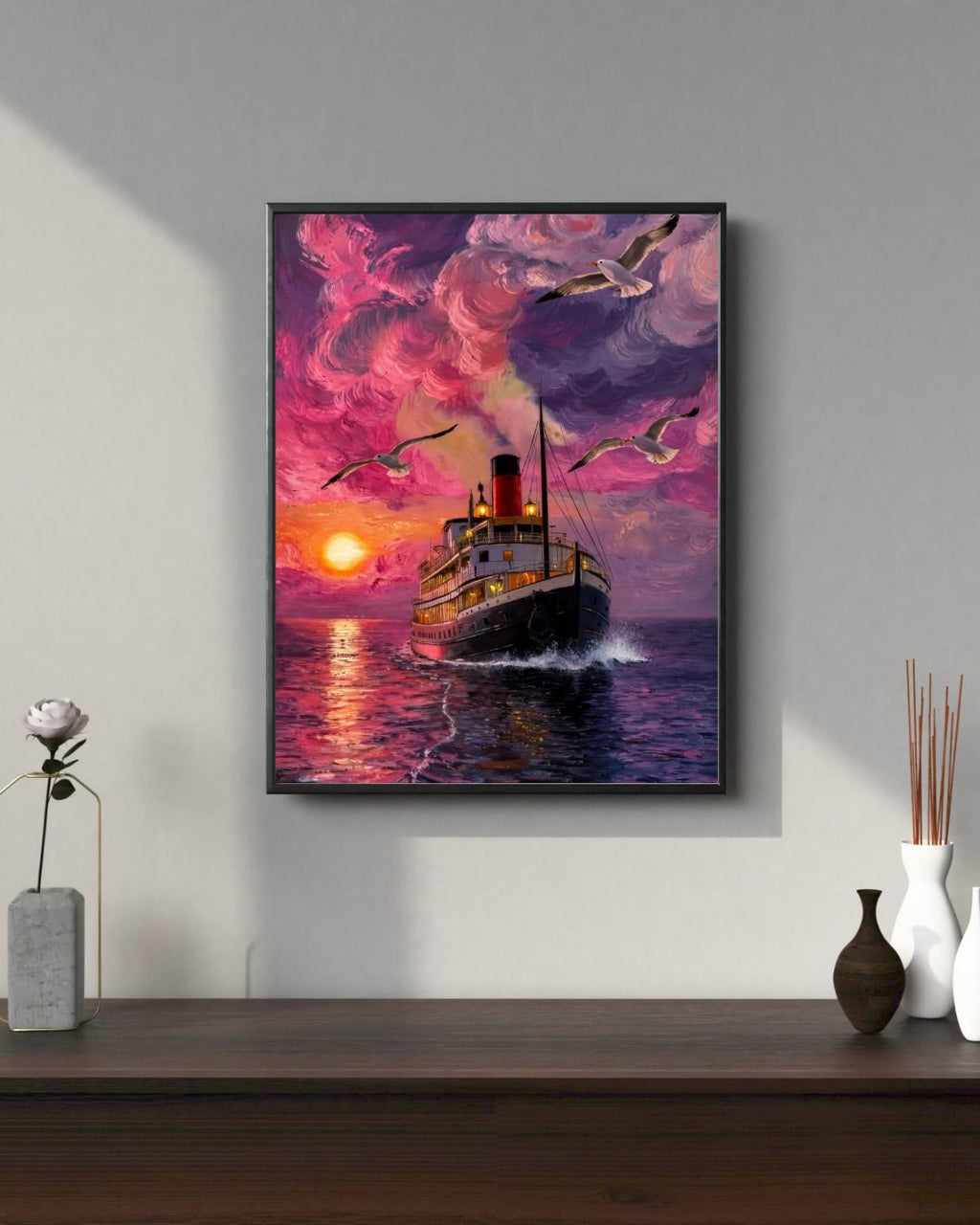 Magenta Twilight Steamship