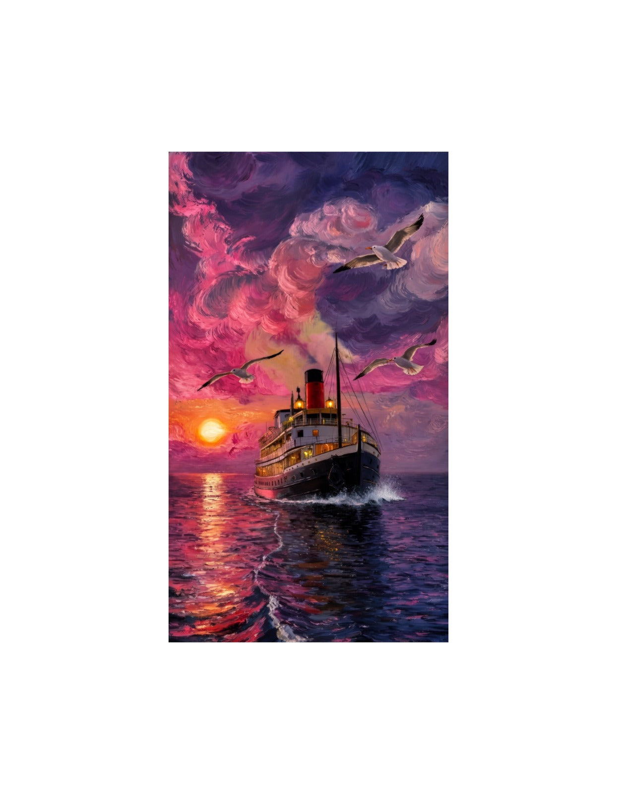 Magenta Twilight Steamship