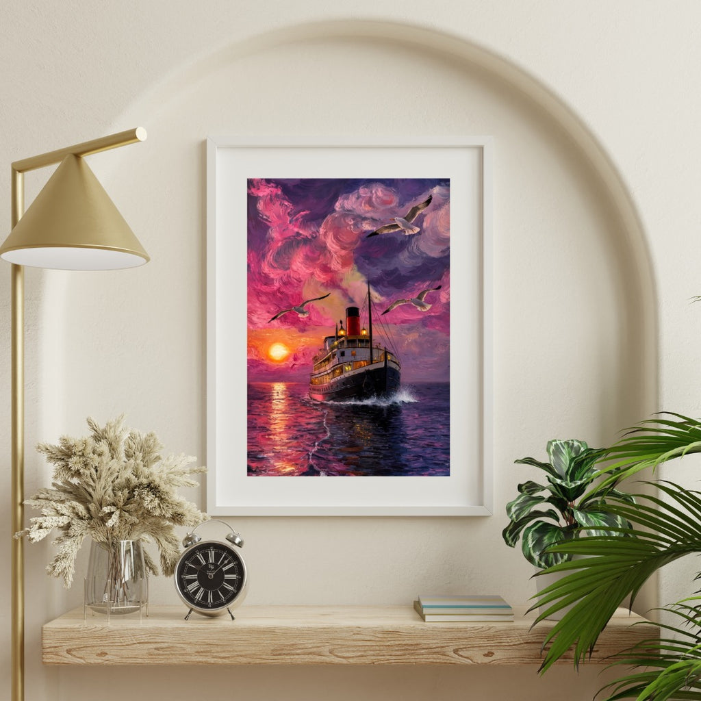 Magenta Twilight Steamship