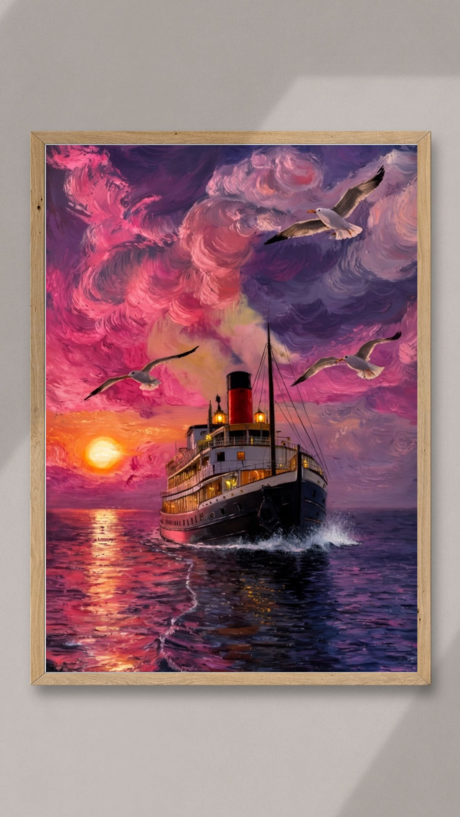 Magenta Twilight Steamship