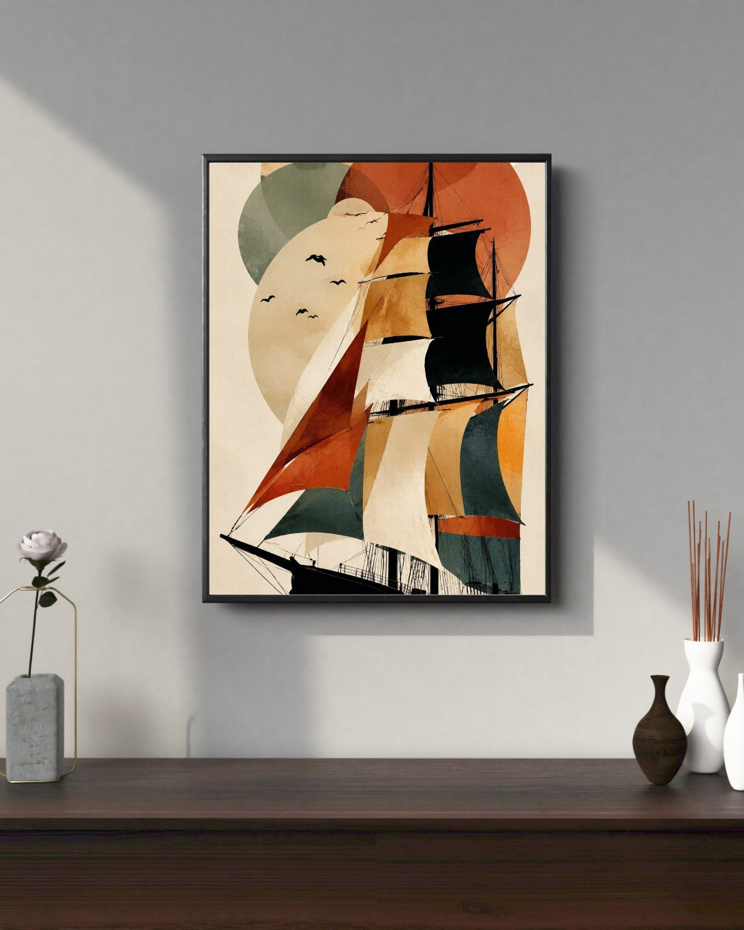Abstract Voyage at Sunset