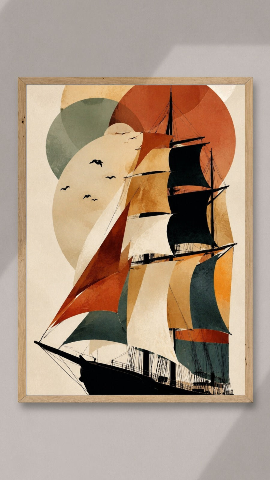 Abstract Voyage at Sunset