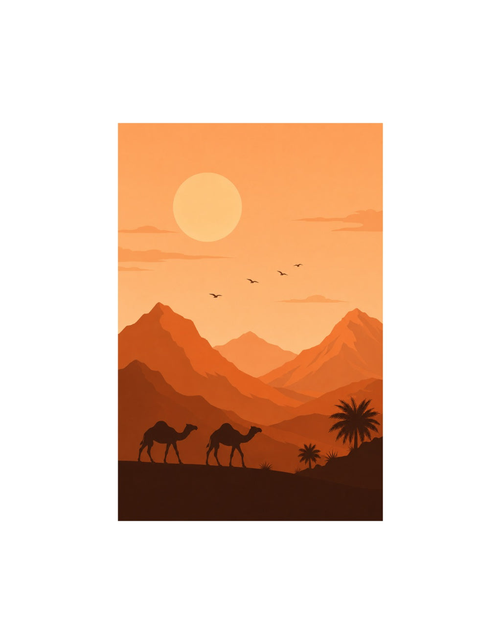Desert Caravan at Dusk