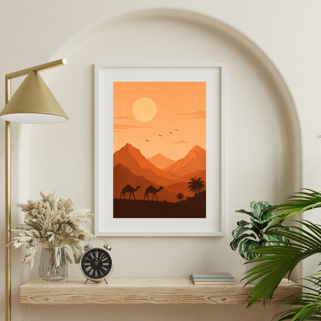 Desert Caravan at Dusk