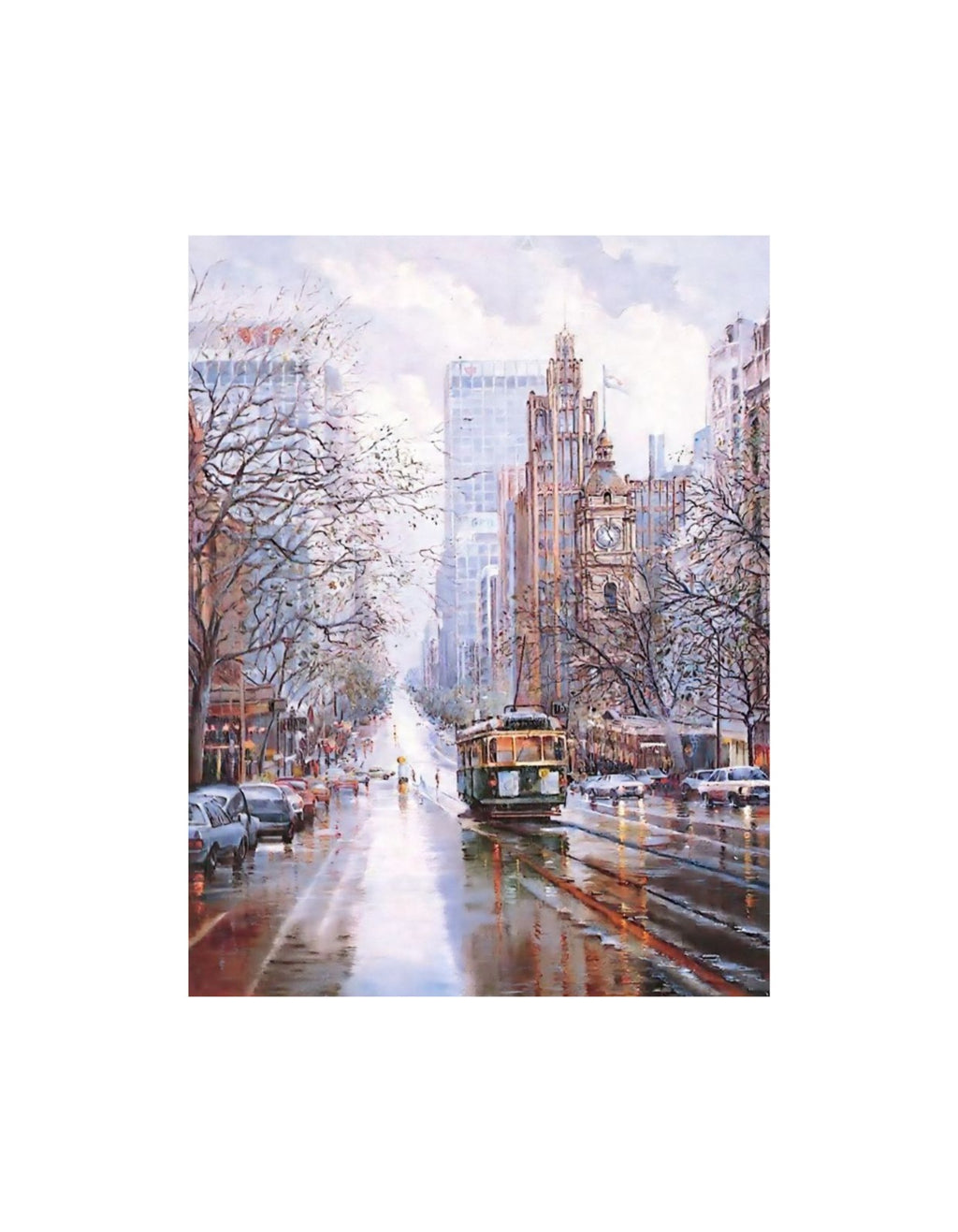 Rainy Tram on Collins Street