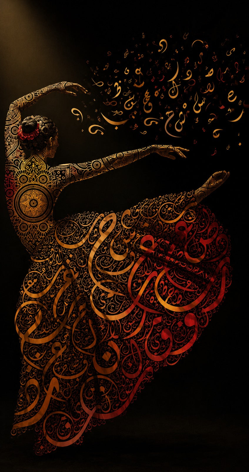 Whirling Calligraphy Dancer
